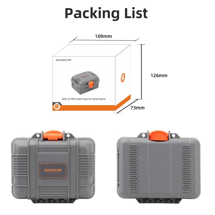 For DJI Osmo Nano Sunnylife Mini Travel Box Waterproof Carrying Box Shock-proof Hard Shell, For DJI Osmo Nano