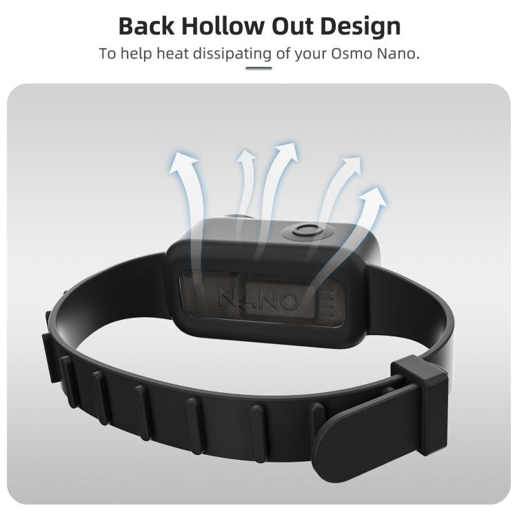 For DJI Osmo Nano Sunnylife Wristband Expansion Band Silicone Protective Cover Backpack Bicycle Strap Cat Collar, For DJI Osmo Nano Body Cover
