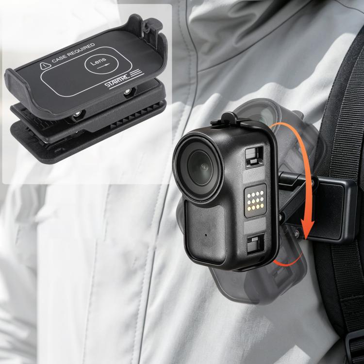 For DJI Osmo Nano STARTRC Backpack Clip Adjustable Action Camera Clamp Quick-Release Mount, Backpack Clip V1 For DJI Osmo Nano