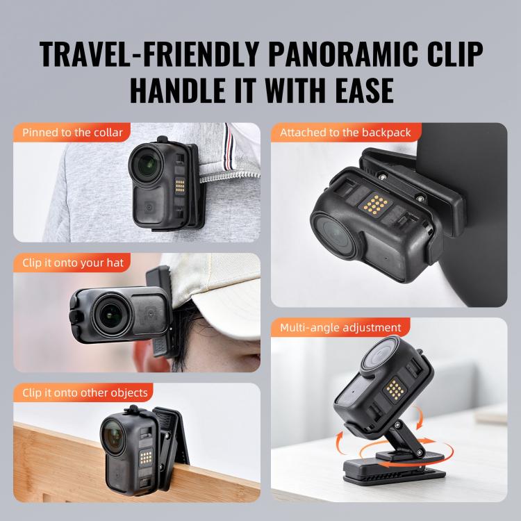 For DJI Osmo Nano STARTRC Backpack Clip Adjustable Action Camera Clamp Quick-Release Mount, Backpack Clip V1 For DJI Osmo Nano