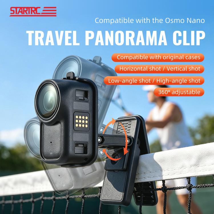 For DJI Osmo Nano STARTRC Backpack Clip Adjustable Action Camera Clamp Quick-Release Mount, Backpack Clip V1 For DJI Osmo Nano