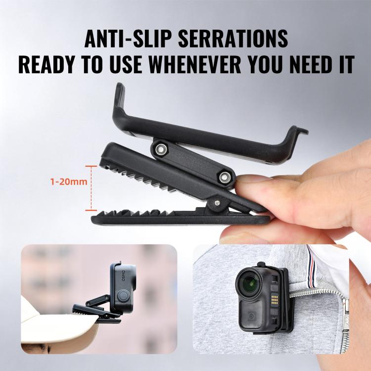 For DJI Osmo Nano STARTRC Backpack Clip Adjustable Action Camera Clamp Quick-Release Mount, Backpack Clip V1 For DJI Osmo Nano