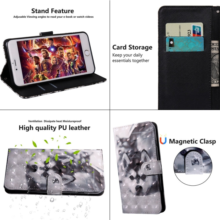 3D Coloured Drawing Pattern Horizontal Flip Leather Case with Holder & Card Slots & Wallet & Lanyard, for Xiaomi Redmi 7S / Redmi Note 7 Pro, for Galaxy A10E / A20E, for LG K50 / Q60, for Huawei Honor 20 Lite