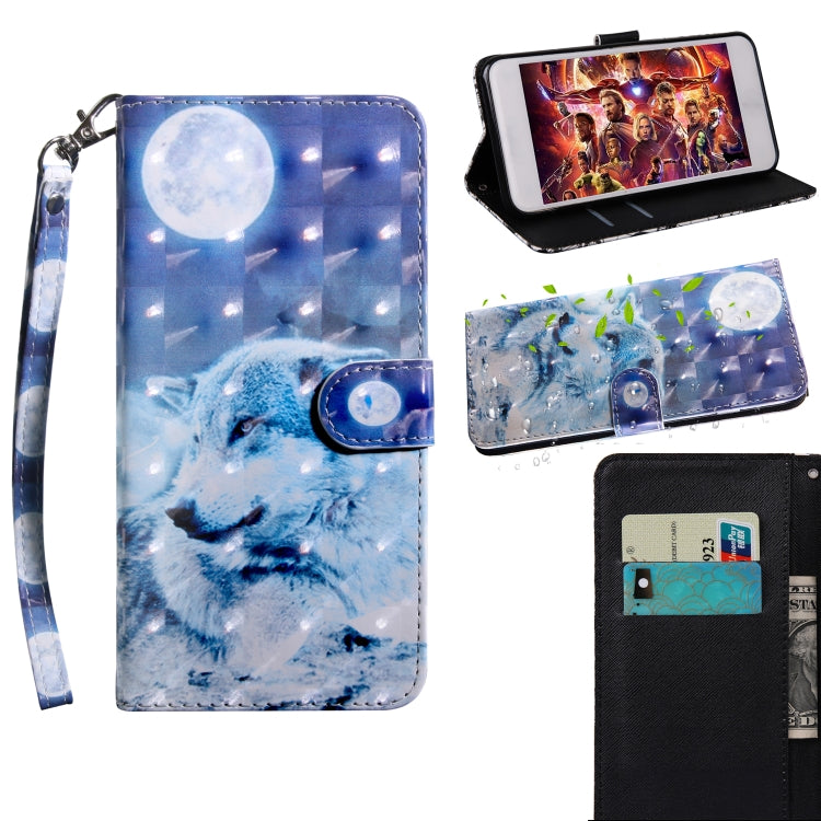 3D Painting Pattern Coloured Drawing Horizontal Flip TPU + PU Leather Case with Holder & Card Slots & Wallet, For Motorola MOTO G7 Play EU /  US Version, For Motorola MOTO G7 Power EU /  US Version, For Xiaomi Redmi Note 7 Pro