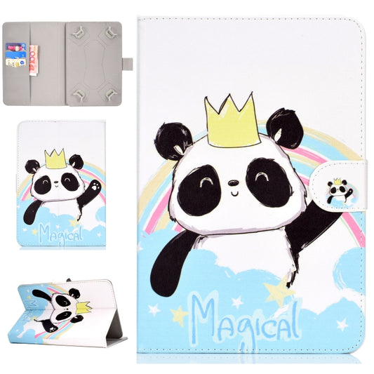 Colored Pattern Drawing Horizontal Flip PU Leather Case with Three-folding Holder & Sleep / Wake-up Function, For 7 inch Tablet PC, For 8 inch Tablet PC, For 10 inch Tablet PC