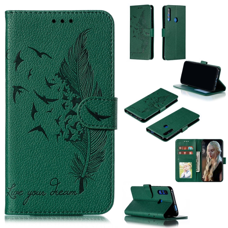 Feather Pattern Litchi Texture Horizontal Flip Leather Case with Wallet & Holder & Card Slots, For Huawei P Smart Z / Y9 Prime (2019), For Huawei P20 Lite (2019) / Nova 5i, For Huawei P30, For Huawei P30 Lite, For Huawei P30 Pro                        ...
