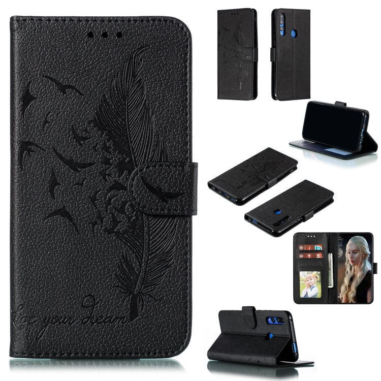 Feather Pattern Litchi Texture Horizontal Flip Leather Case with Wallet & Holder & Card Slots, For Huawei P Smart Z / Y9 Prime (2019), For Huawei P20 Lite (2019) / Nova 5i, For Huawei P30, For Huawei P30 Lite, For Huawei P30 Pro                        ...