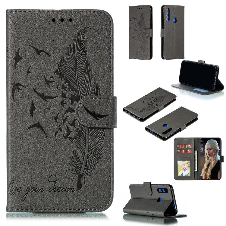 Feather Pattern Litchi Texture Horizontal Flip Leather Case with Wallet & Holder & Card Slots, For Huawei P Smart Z / Y9 Prime (2019), For Huawei P20 Lite (2019) / Nova 5i, For Huawei P30, For Huawei P30 Lite, For Huawei P30 Pro                        ...