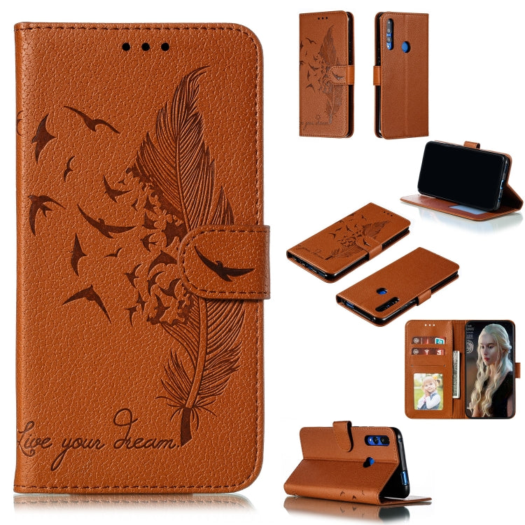 Feather Pattern Litchi Texture Horizontal Flip Leather Case with Wallet & Holder & Card Slots, For Huawei P Smart Z / Y9 Prime (2019), For Huawei P20 Lite (2019) / Nova 5i, For Huawei P30, For Huawei P30 Lite, For Huawei P30 Pro                        ...