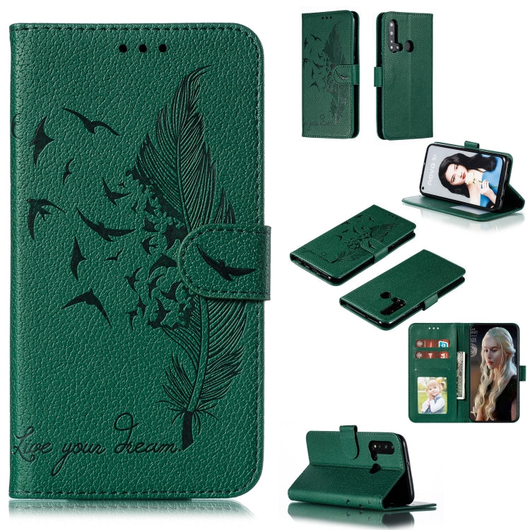 Feather Pattern Litchi Texture Horizontal Flip Leather Case with Wallet & Holder & Card Slots, For Huawei P Smart Z / Y9 Prime (2019), For Huawei P20 Lite (2019) / Nova 5i, For Huawei P30, For Huawei P30 Lite, For Huawei P30 Pro                        ...