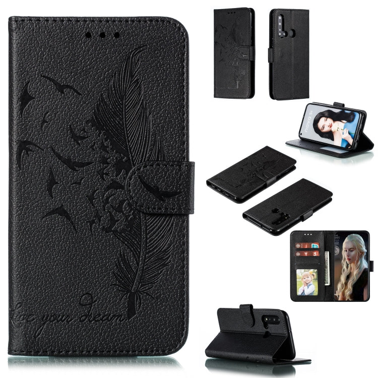 Feather Pattern Litchi Texture Horizontal Flip Leather Case with Wallet & Holder & Card Slots, For Huawei P Smart Z / Y9 Prime (2019), For Huawei P20 Lite (2019) / Nova 5i, For Huawei P30, For Huawei P30 Lite, For Huawei P30 Pro                        ...