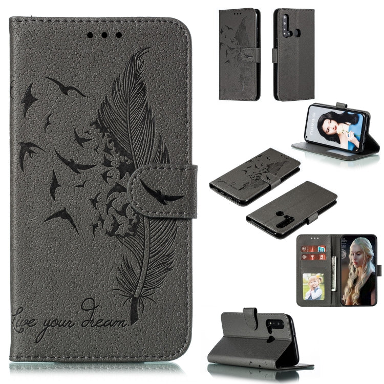 Feather Pattern Litchi Texture Horizontal Flip Leather Case with Wallet & Holder & Card Slots, For Huawei P Smart Z / Y9 Prime (2019), For Huawei P20 Lite (2019) / Nova 5i, For Huawei P30, For Huawei P30 Lite, For Huawei P30 Pro                        ...