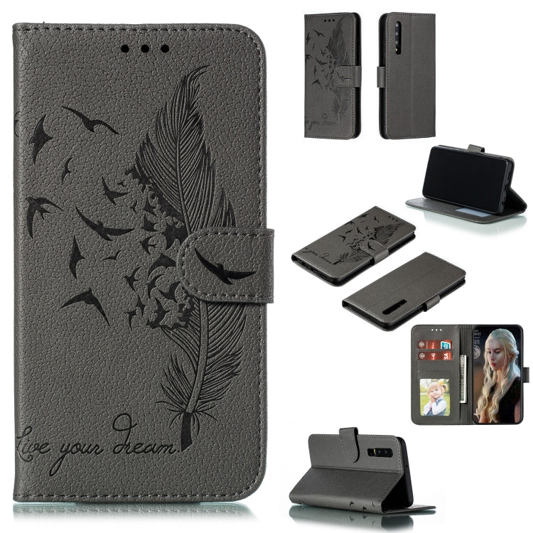 Feather Pattern Litchi Texture Horizontal Flip Leather Case with Wallet & Holder & Card Slots, For Huawei P Smart Z / Y9 Prime (2019), For Huawei P20 Lite (2019) / Nova 5i, For Huawei P30, For Huawei P30 Lite, For Huawei P30 Pro                        ...