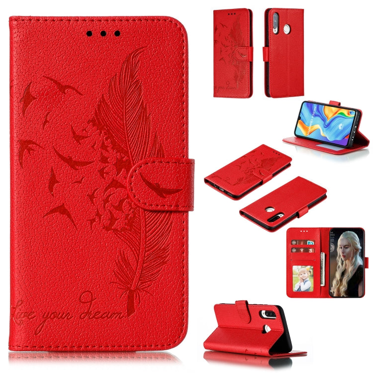 Feather Pattern Litchi Texture Horizontal Flip Leather Case with Wallet & Holder & Card Slots, For Huawei P Smart Z / Y9 Prime (2019), For Huawei P20 Lite (2019) / Nova 5i, For Huawei P30, For Huawei P30 Lite, For Huawei P30 Pro                        ...