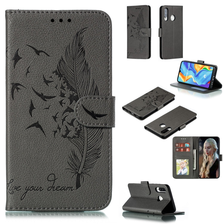 Feather Pattern Litchi Texture Horizontal Flip Leather Case with Wallet & Holder & Card Slots, For Huawei P Smart Z / Y9 Prime (2019), For Huawei P20 Lite (2019) / Nova 5i, For Huawei P30, For Huawei P30 Lite, For Huawei P30 Pro                        ...