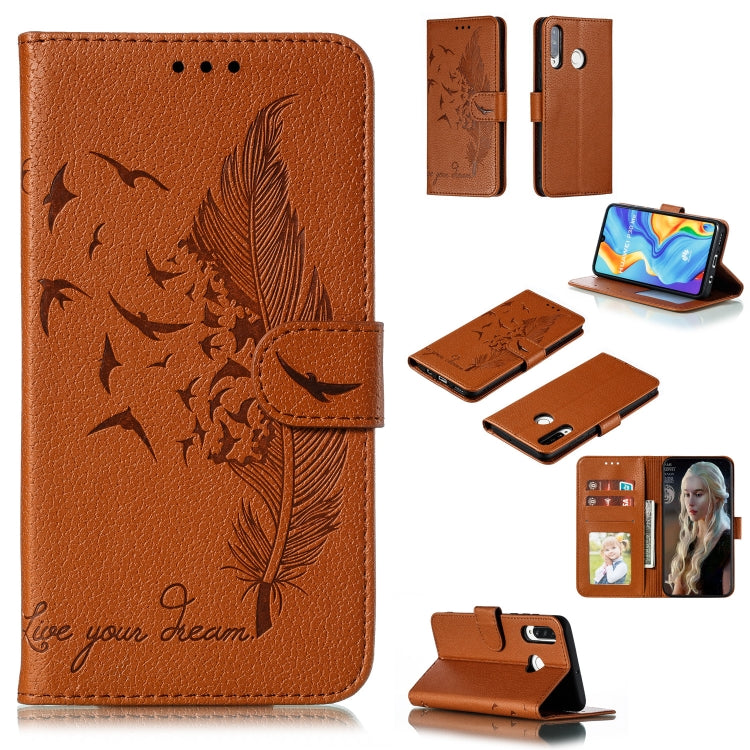 Feather Pattern Litchi Texture Horizontal Flip Leather Case with Wallet & Holder & Card Slots, For Huawei P Smart Z / Y9 Prime (2019), For Huawei P20 Lite (2019) / Nova 5i, For Huawei P30, For Huawei P30 Lite, For Huawei P30 Pro                        ...