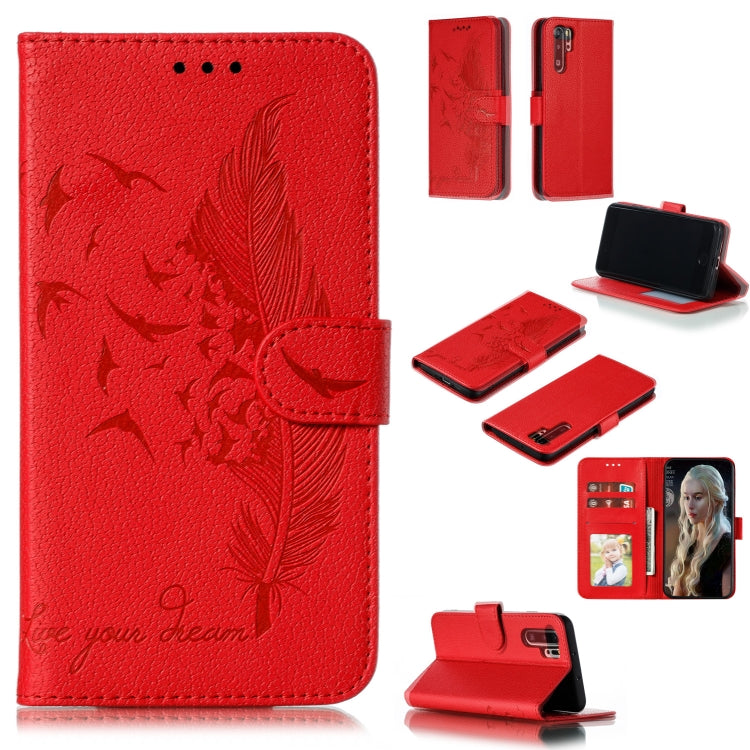 Feather Pattern Litchi Texture Horizontal Flip Leather Case with Wallet & Holder & Card Slots, For Huawei P Smart Z / Y9 Prime (2019), For Huawei P20 Lite (2019) / Nova 5i, For Huawei P30, For Huawei P30 Lite, For Huawei P30 Pro                        ...