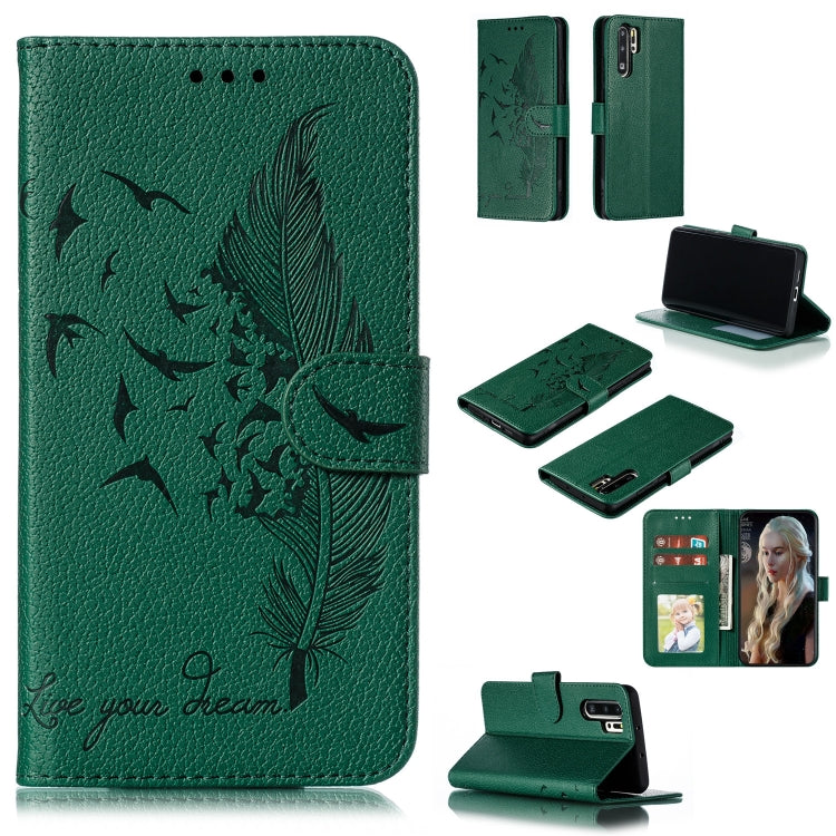 Feather Pattern Litchi Texture Horizontal Flip Leather Case with Wallet & Holder & Card Slots, For Huawei P Smart Z / Y9 Prime (2019), For Huawei P20 Lite (2019) / Nova 5i, For Huawei P30, For Huawei P30 Lite, For Huawei P30 Pro                        ...
