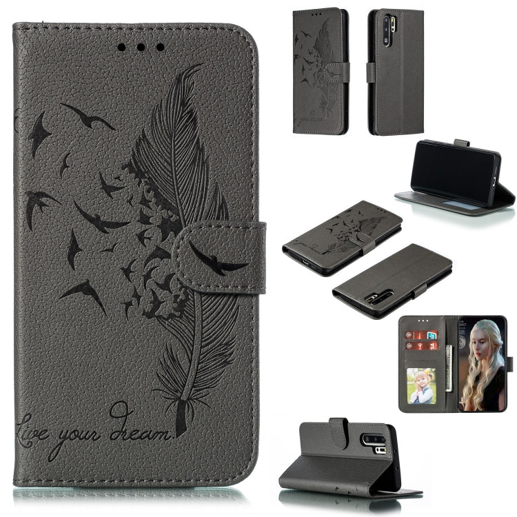 Feather Pattern Litchi Texture Horizontal Flip Leather Case with Wallet & Holder & Card Slots, For Huawei P Smart Z / Y9 Prime (2019), For Huawei P20 Lite (2019) / Nova 5i, For Huawei P30, For Huawei P30 Lite, For Huawei P30 Pro                        ...
