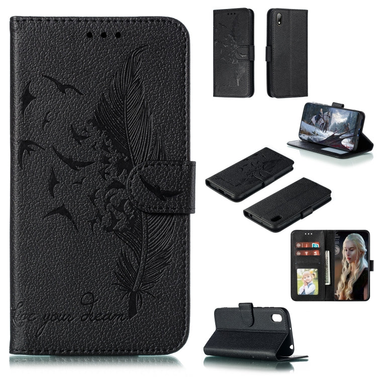 Feather Pattern Litchi Texture Horizontal Flip Leather Case with Wallet & Holder & Card Slots, For Huawei P Smart Z / Y9 Prime (2019), For Huawei P20 Lite (2019) / Nova 5i, For Huawei P30, For Huawei P30 Lite, For Huawei P30 Pro                        ...