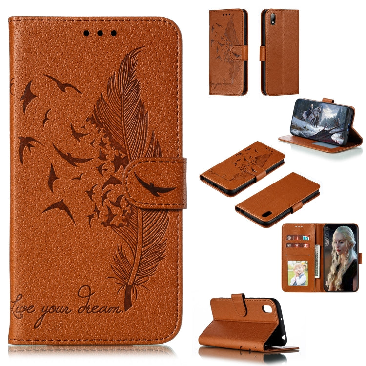 Feather Pattern Litchi Texture Horizontal Flip Leather Case with Wallet & Holder & Card Slots, For Huawei P Smart Z / Y9 Prime (2019), For Huawei P20 Lite (2019) / Nova 5i, For Huawei P30, For Huawei P30 Lite, For Huawei P30 Pro                        ...