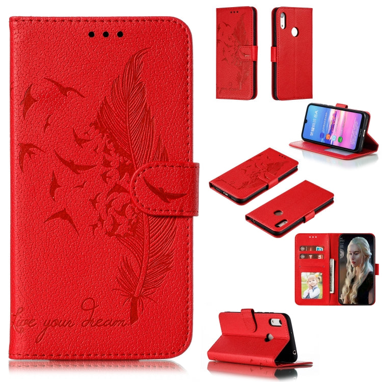 Feather Pattern Litchi Texture Horizontal Flip Leather Case with Wallet & Holder & Card Slots, For Huawei P Smart Z / Y9 Prime (2019), For Huawei P20 Lite (2019) / Nova 5i, For Huawei P30, For Huawei P30 Lite, For Huawei P30 Pro                        ...