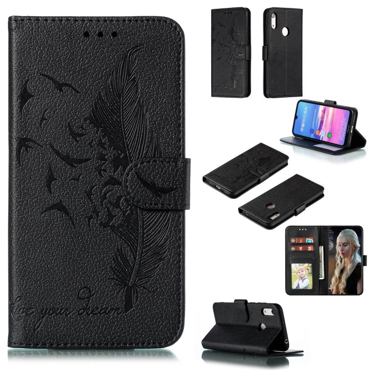 Feather Pattern Litchi Texture Horizontal Flip Leather Case with Wallet & Holder & Card Slots, For Huawei P Smart Z / Y9 Prime (2019), For Huawei P20 Lite (2019) / Nova 5i, For Huawei P30, For Huawei P30 Lite, For Huawei P30 Pro                        ...