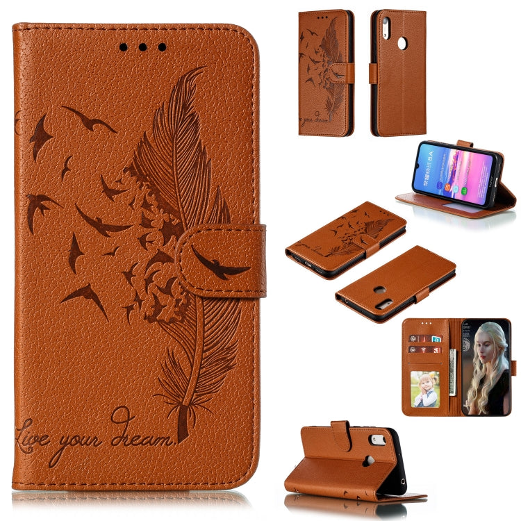 Feather Pattern Litchi Texture Horizontal Flip Leather Case with Wallet & Holder & Card Slots, For Huawei P Smart Z / Y9 Prime (2019), For Huawei P20 Lite (2019) / Nova 5i, For Huawei P30, For Huawei P30 Lite, For Huawei P30 Pro                        ...