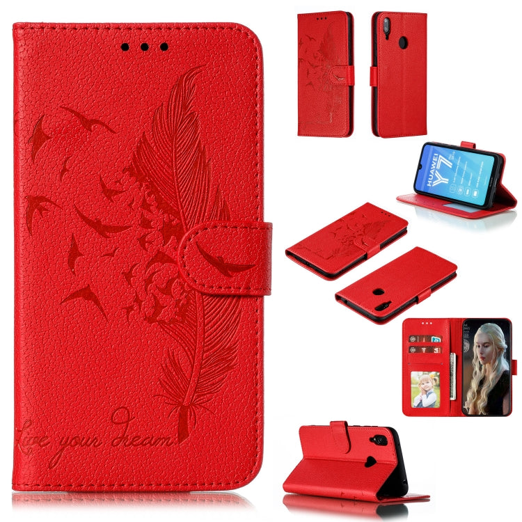 Feather Pattern Litchi Texture Horizontal Flip Leather Case with Wallet & Holder & Card Slots, For Huawei P Smart Z / Y9 Prime (2019), For Huawei P20 Lite (2019) / Nova 5i, For Huawei P30, For Huawei P30 Lite, For Huawei P30 Pro                        ...
