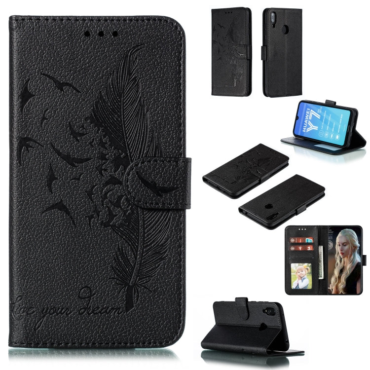 Feather Pattern Litchi Texture Horizontal Flip Leather Case with Wallet & Holder & Card Slots, For Huawei P Smart Z / Y9 Prime (2019), For Huawei P20 Lite (2019) / Nova 5i, For Huawei P30, For Huawei P30 Lite, For Huawei P30 Pro                        ...