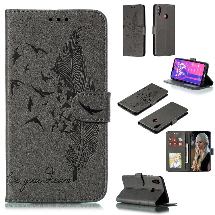 Feather Pattern Litchi Texture Horizontal Flip Leather Case with Wallet & Holder & Card Slots, For Huawei P Smart Z / Y9 Prime (2019), For Huawei P20 Lite (2019) / Nova 5i, For Huawei P30, For Huawei P30 Lite, For Huawei P30 Pro                        ...
