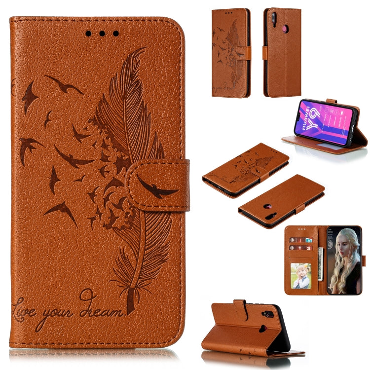 Feather Pattern Litchi Texture Horizontal Flip Leather Case with Wallet & Holder & Card Slots, For Huawei P Smart Z / Y9 Prime (2019), For Huawei P20 Lite (2019) / Nova 5i, For Huawei P30, For Huawei P30 Lite, For Huawei P30 Pro                        ...
