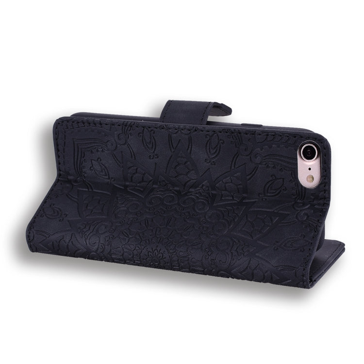Calf Pattern Double Folding Design Embossed Leather Case with Wallet & Holder & Card Slots, For iPhone SE 2020 & 8 & 7, for iPhone 8 Plus & 7 Plus, for iPhone XS / X, for iPhone XR, for iPhone XS Max, for iPhone 11 (6.1 inch), for iPhone 11 Pro (5.8 in...