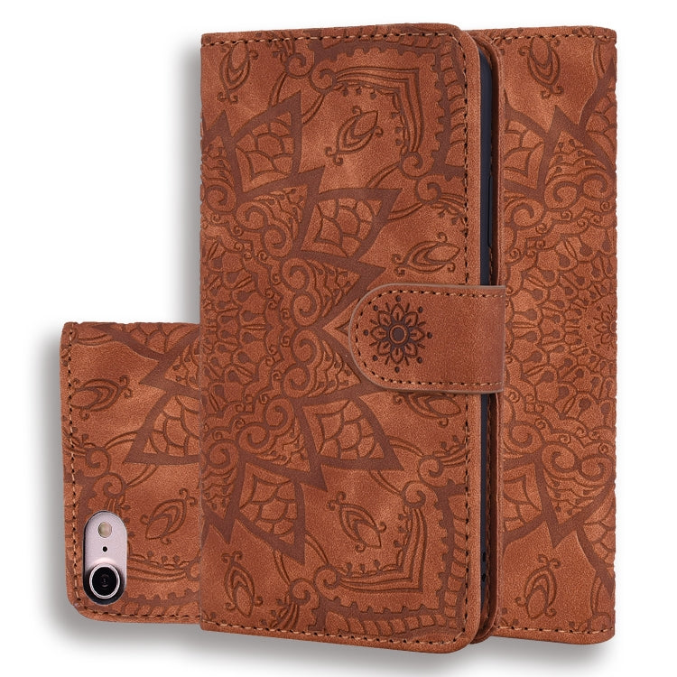 Calf Pattern Double Folding Design Embossed Leather Case with Wallet & Holder & Card Slots, For iPhone SE 2020 & 8 & 7, for iPhone 8 Plus & 7 Plus, for iPhone XS / X, for iPhone XR, for iPhone XS Max, for iPhone 11 (6.1 inch), for iPhone 11 Pro (5.8 in...