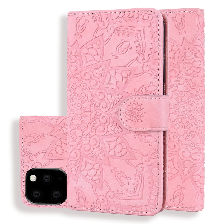 Calf Pattern Double Folding Design Embossed Leather Case with Wallet & Holder & Card Slots, For iPhone SE 2020 & 8 & 7, for iPhone 8 Plus & 7 Plus, for iPhone XS / X, for iPhone XR, for iPhone XS Max, for iPhone 11 (6.1 inch), for iPhone 11 Pro (5.8 in...