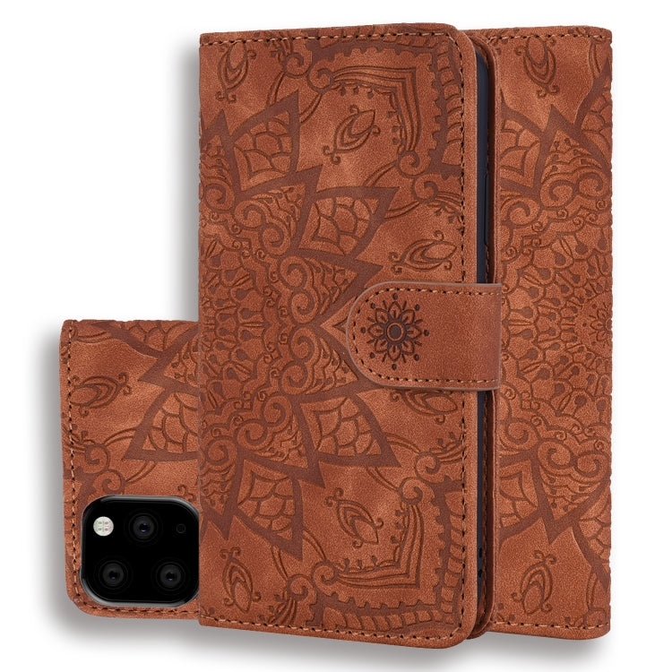 Calf Pattern Double Folding Design Embossed Leather Case with Wallet & Holder & Card Slots, For iPhone SE 2020 & 8 & 7, for iPhone 8 Plus & 7 Plus, for iPhone XS / X, for iPhone XR, for iPhone XS Max, for iPhone 11 (6.1 inch), for iPhone 11 Pro (5.8 in...