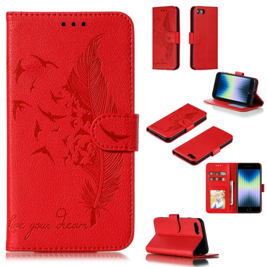 Feather Pattern Litchi Texture Horizontal Flip Leather Case with Wallet & Holder & Card Slots, For iPhone SE 2022 / SE 2020 / 8 / 7, For iPhone 7 Plus / 8 Plus, For iPhone 11 Pro, For iPhone 11, For iPhone 11 Pro Max, For iPhone XS /X, For iPhone XR   ...