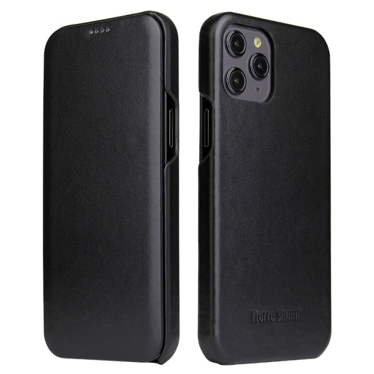 Fierre Shann Business Magnetic Horizontal Flip Genuine Leather Case, For iPhone X / XS, For iPhone XR, For iPhone XS Max, For iPhone 11, For iPhone 11 Pro, For iPhone 11 Pro Max, For iPhone 12 mini, For iPhone 12 / 12 Pro, For iPhone 12 Pro Max