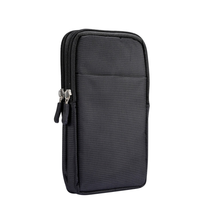 Sports Leisure Drawstring  Horizontal Plate Hanging Waist Phone Waist Pack Leather Case, Suitable for 6.7-6.9 inch Smartphones