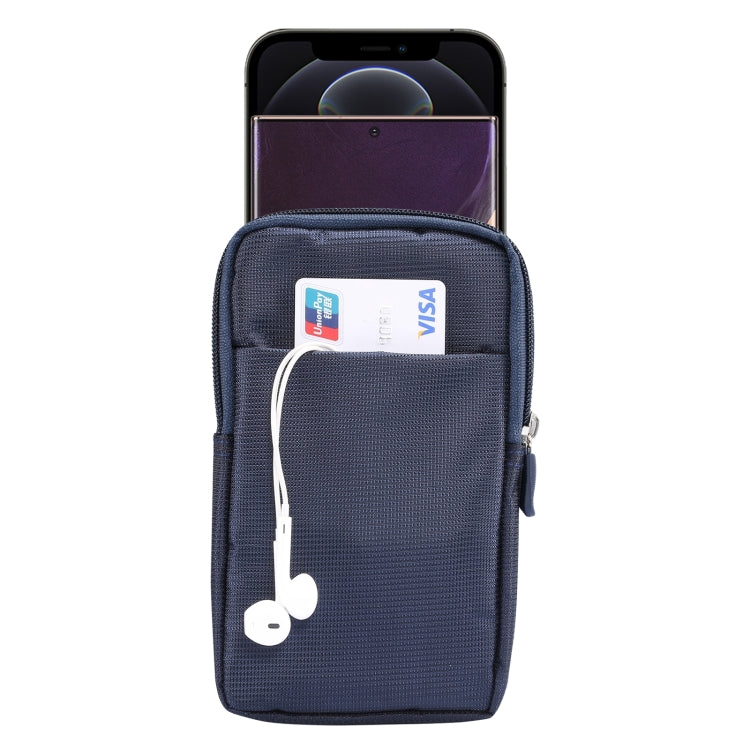 Sports Leisure Drawstring  Horizontal Plate Hanging Waist Phone Waist Pack Leather Case, Suitable for 6.7-6.9 inch Smartphones