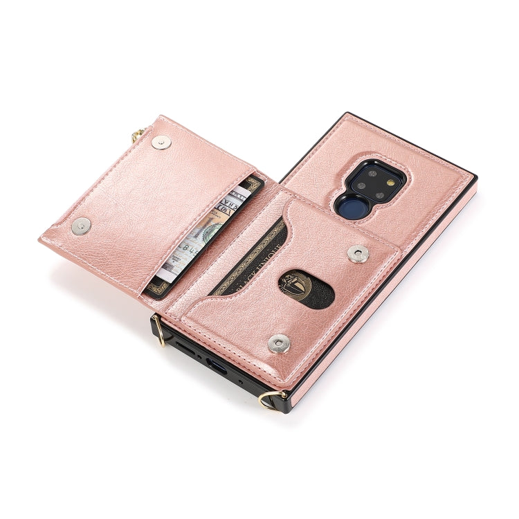 Square Zipper Wallet Bag TPU+PU Back Cover Case with Holder & Card Slots & Wallet & Cross-body Strap, For Huawei Mate 20, For Huawei Mate 20 Lite, For Huawei Mate 20 Pro, For Huawei Mate 30, For Huawei P30, For Huawei P30 Pro, For Huawei P30 Lite      ...