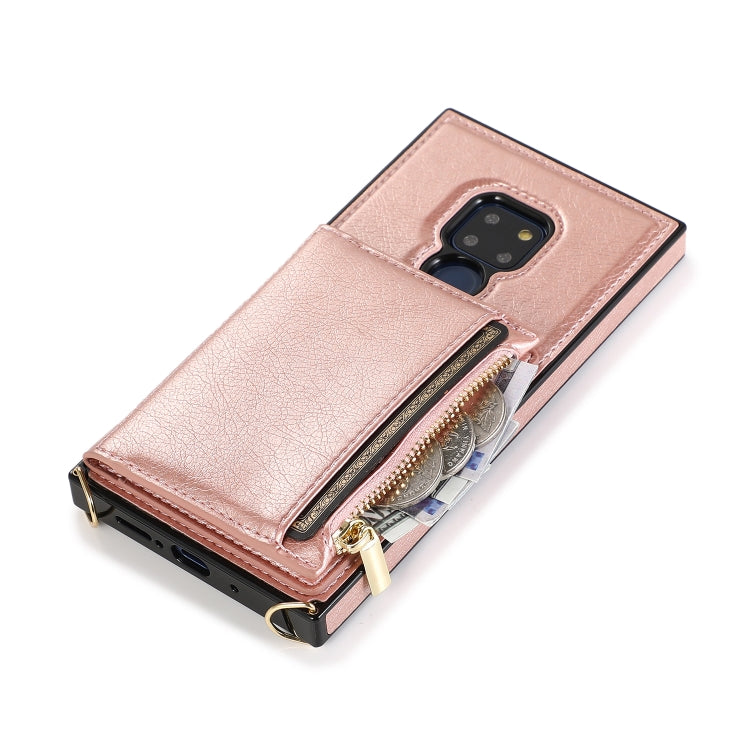 Square Zipper Wallet Bag TPU+PU Back Cover Case with Holder & Card Slots & Wallet & Cross-body Strap, For Huawei Mate 20, For Huawei Mate 20 Lite, For Huawei Mate 20 Pro, For Huawei Mate 30, For Huawei P30, For Huawei P30 Pro, For Huawei P30 Lite      ...
