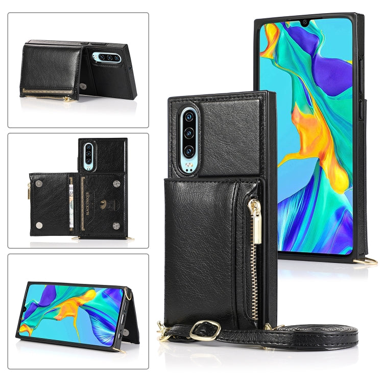 Square Zipper Wallet Bag TPU+PU Back Cover Case with Holder & Card Slots & Wallet & Cross-body Strap, For Huawei Mate 20, For Huawei Mate 20 Lite, For Huawei Mate 20 Pro, For Huawei Mate 30, For Huawei P30, For Huawei P30 Pro, For Huawei P30 Lite      ...