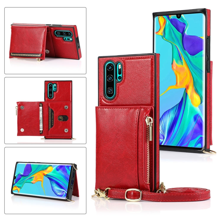 Square Zipper Wallet Bag TPU+PU Back Cover Case with Holder & Card Slots & Wallet & Cross-body Strap, For Huawei Mate 20, For Huawei Mate 20 Lite, For Huawei Mate 20 Pro, For Huawei Mate 30, For Huawei P30, For Huawei P30 Pro, For Huawei P30 Lite      ...