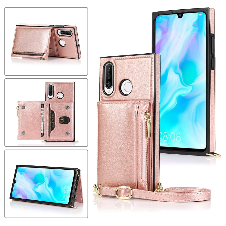 Square Zipper Wallet Bag TPU+PU Back Cover Case with Holder & Card Slots & Wallet & Cross-body Strap, For Huawei Mate 20, For Huawei Mate 20 Lite, For Huawei Mate 20 Pro, For Huawei Mate 30, For Huawei P30, For Huawei P30 Pro, For Huawei P30 Lite      ...