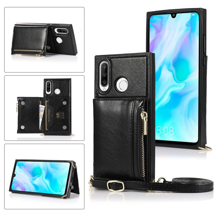 Square Zipper Wallet Bag TPU+PU Back Cover Case with Holder & Card Slots & Wallet & Cross-body Strap, For Huawei Mate 20, For Huawei Mate 20 Lite, For Huawei Mate 20 Pro, For Huawei Mate 30, For Huawei P30, For Huawei P30 Pro, For Huawei P30 Lite      ...