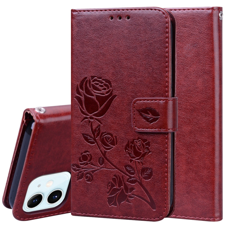 Rose Embossed Horizontal Flip PU Leather Case with Holder & Card Slots & Wallet, For iPhone 12, For iPhone 12 Pro, For iPhone 12 Pro Max