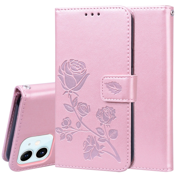 Rose Embossed Horizontal Flip PU Leather Case with Holder & Card Slots & Wallet, For iPhone 12, For iPhone 12 Pro, For iPhone 12 Pro Max