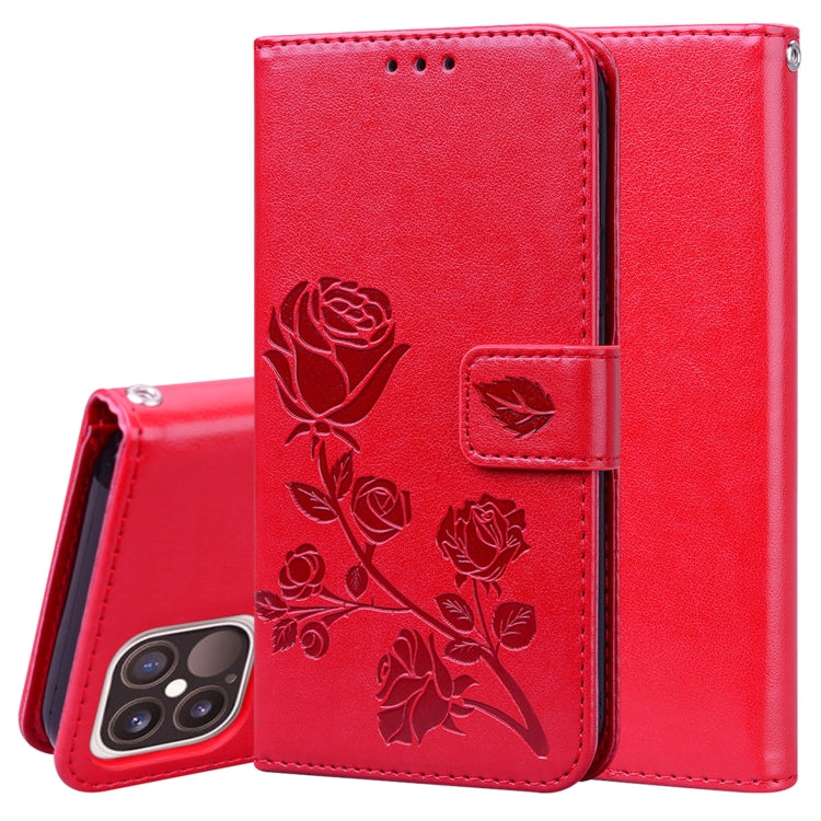 Rose Embossed Horizontal Flip PU Leather Case with Holder & Card Slots & Wallet, For iPhone 12, For iPhone 12 Pro, For iPhone 12 Pro Max