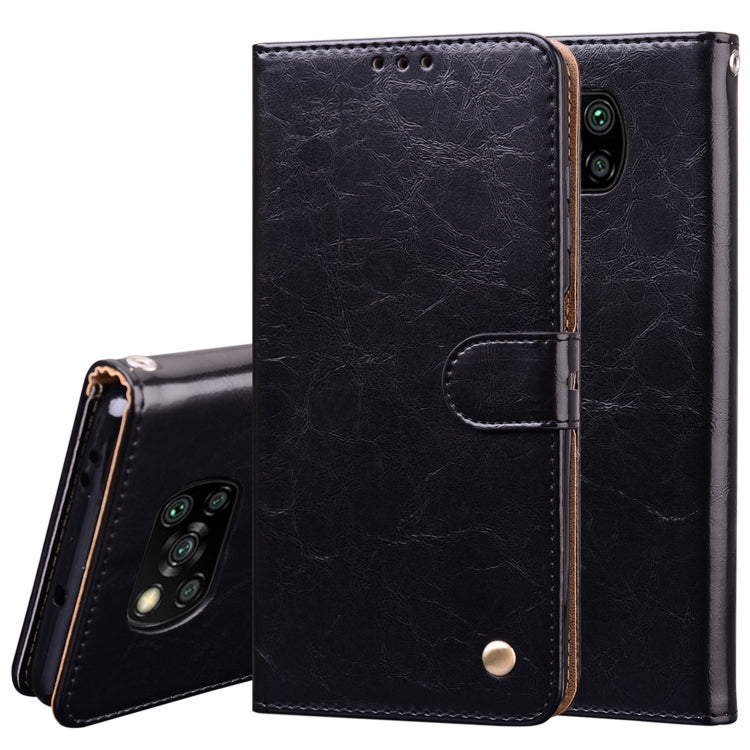 Business Style Oil Wax Texture Horizontal Flip Leather Case, with Holder & Card Slots & Wallet, For Xiaomi Redmi 9, For Xiaomi Redmi 9A, For Xiaomi Redmi 9C, For Xiaomi Poco X3 NFC